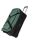 travelite Trolley Reisetasche mit Rollen aus wasserabweisendem Material, Basics Weichgepäck Rolltasche mit Dehnfalte, 70 cm, 98-119 Liter