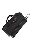 Travelite Trolley Reisetasche mit Rollen groß, erweiterbares Volumen, Basics, Weichgepäck Rolltasche mit Dehnfalte, 70 cm, 98-119 Liter