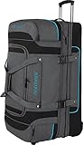 normani Reisetasche 2-Rad Trolley Weichgepäck Reisetasche mit Rollen - erweiterbarer Reisetrolley - Sporttasche 120-150 Liter Volumen Farbe Grau/Blau Größe 120-150 Liter