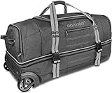 normani Reisetasche mit Rollen, großem Stauraum und vielen Fächern - Trolley-Funktion - Reisetrolley 90 oder 120 Liter Farbe Grey Größe 120 Liter