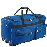 MONZANA® Reisetasche mit Rollen 160L Trolley Funktion Teleskopgriff 85x43x44cm Standfüße Groß XXL Weichgepäck Reisegepäck Gepäcktasche Duffle Bag