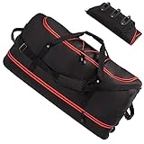 Vomgomfom 3-Rad Trolley Reisetasche mit Rollen Gr. XXL mit Dehnfalte, Reisetasche Groß mit Extra Volumen für Urlaub und Sport, 80 cm, 110 Liter (erweiterbar auf 140 Liter)