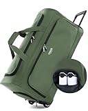 FERGÉ Reisetasche mit Rollen und Schuhfach Weichgepäck Trolley Reisetasche Weekender Paris 90 L